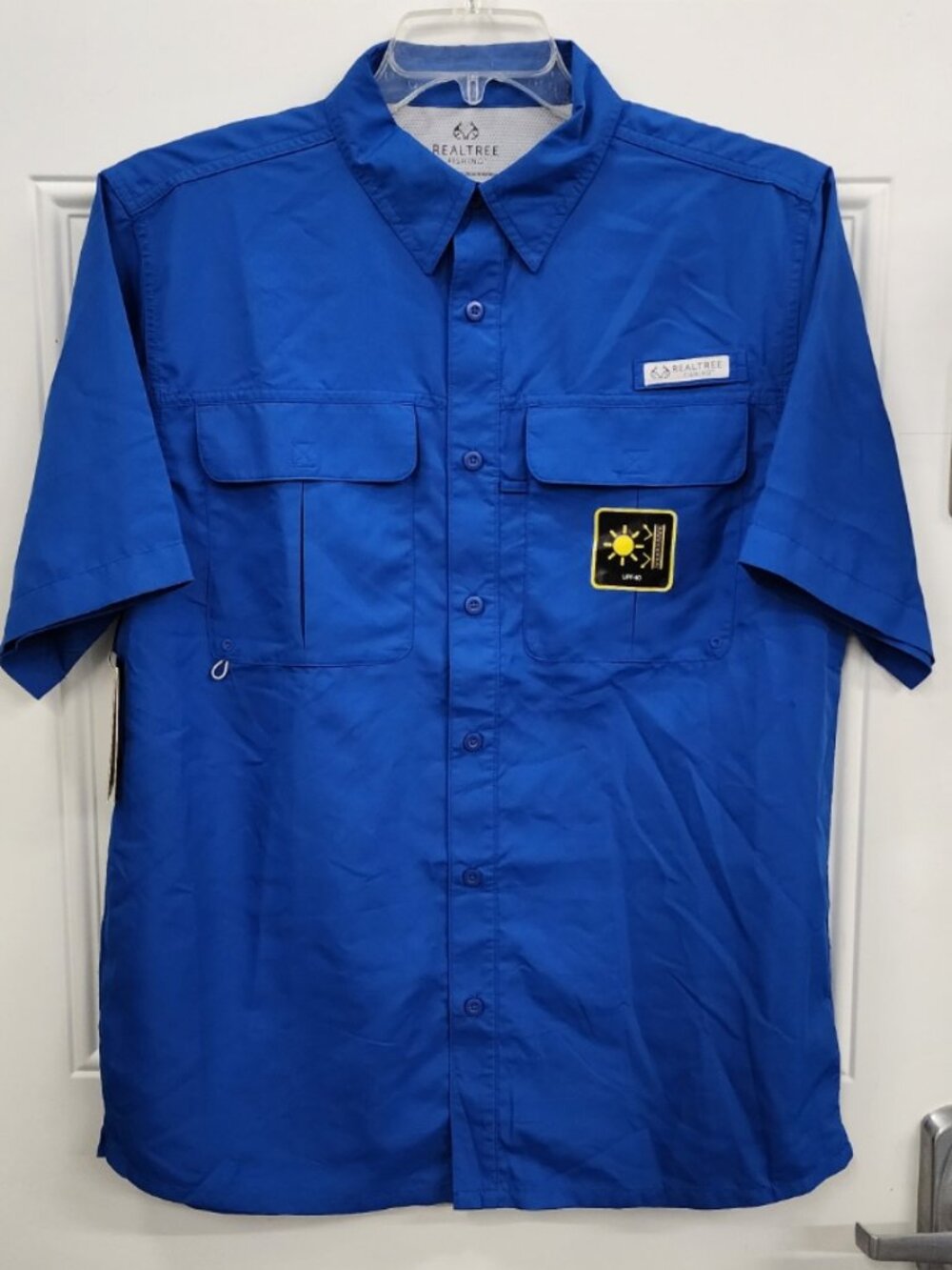 New Realtree Fishing Guide Shirt - Lapis Blue - Size Medium 38-40